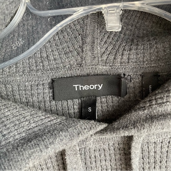Theory Waffle Cotton Pullover Hoodie - Picture 4 of 6